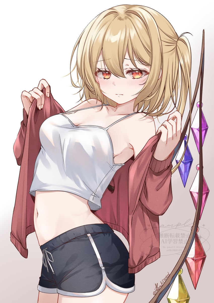 flandre scarlet (touhou) drawn by haruki_(colorful_macaron)