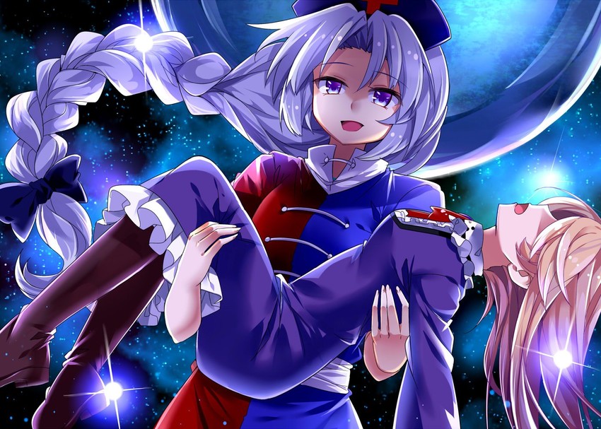yagokoro eirin and maribel hearn (touhou) drawn by e.o.