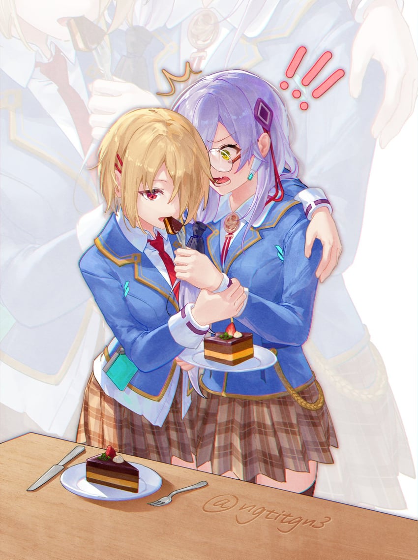 kayamori ruka and izumi yuki (heaven burns red) drawn by ngtitgn3