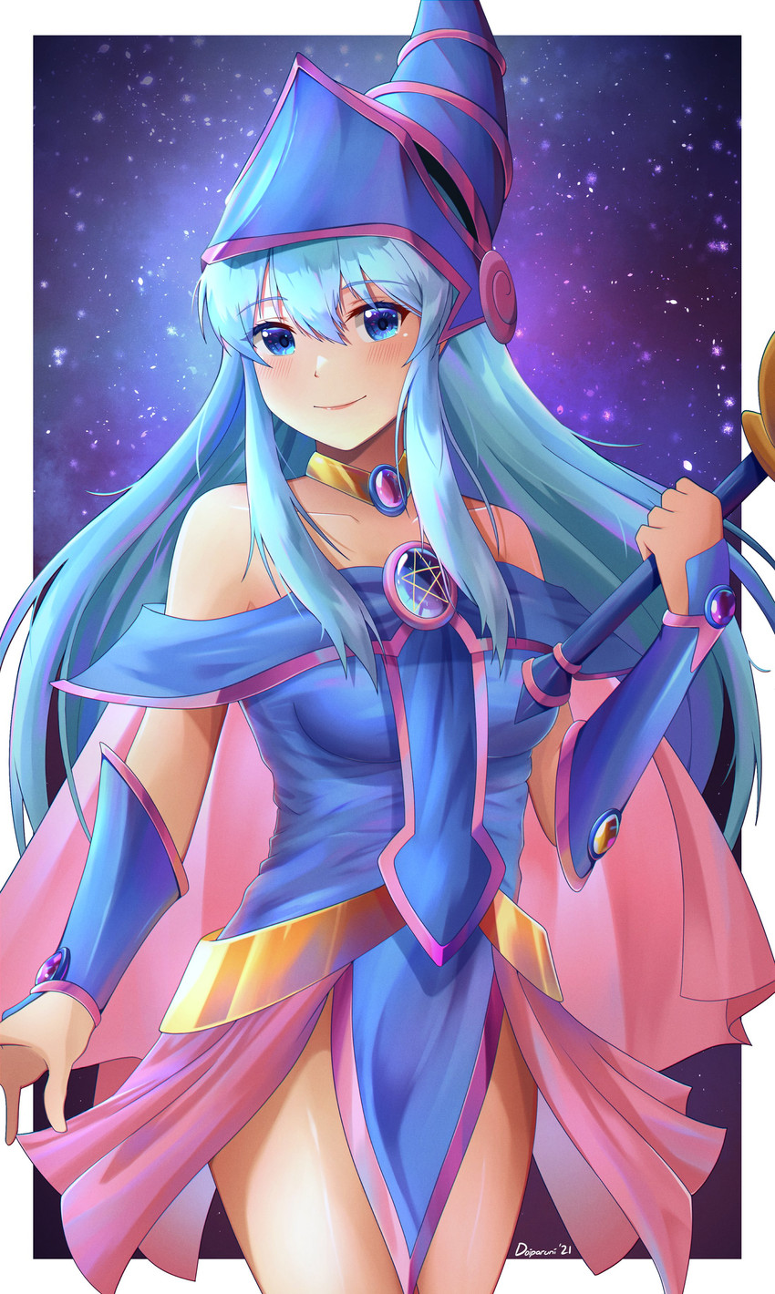 dark magician girl and eirika (fire emblem and 2 more) drawn by doiparuni