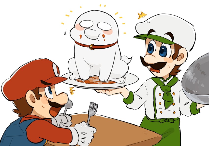 mario, luigi, and polterpup (mario and 4 more) drawn by mimimi_(mimimim9999)
