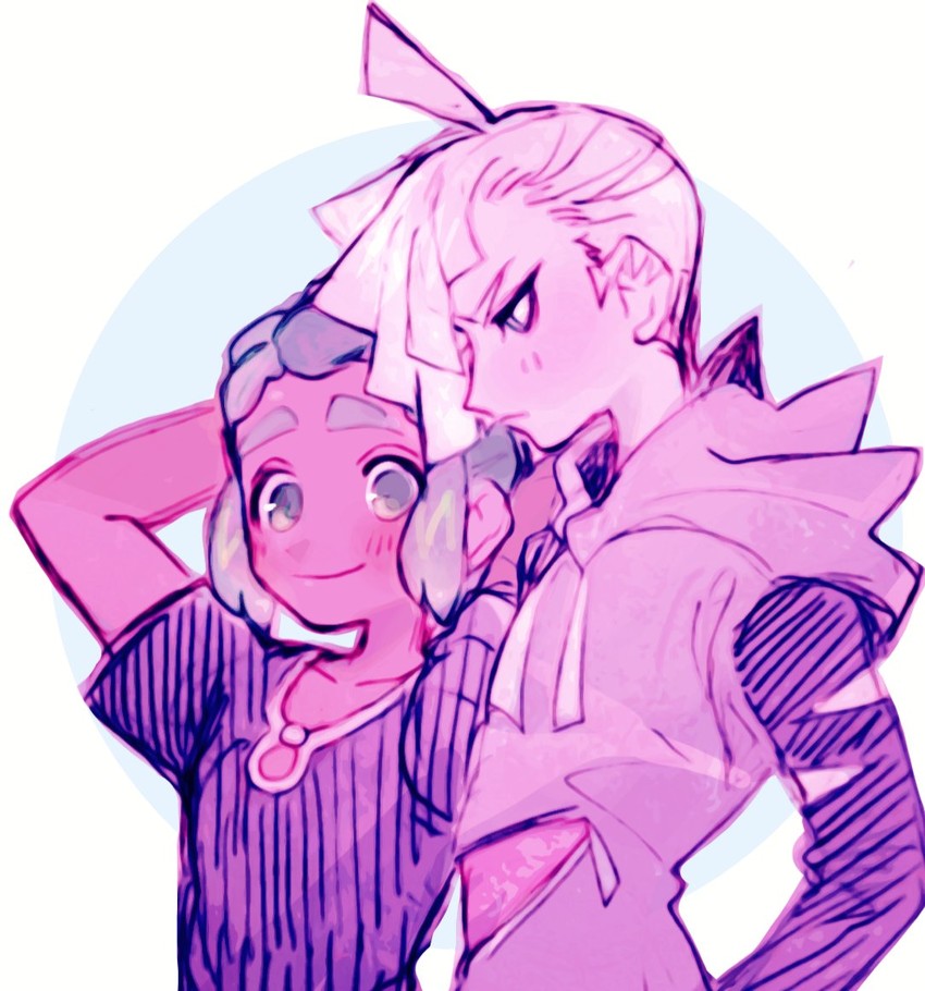 gladion and hau (pokemon and 1 more) drawn by hhn
