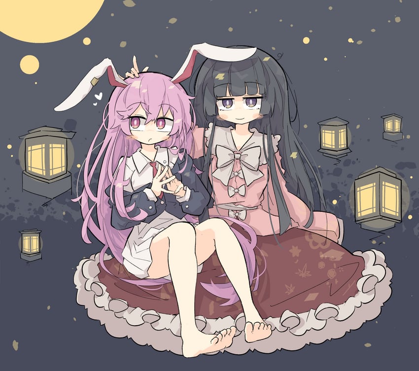 reisen udongein inaba and houraisan kaguya (touhou) drawn by primsla