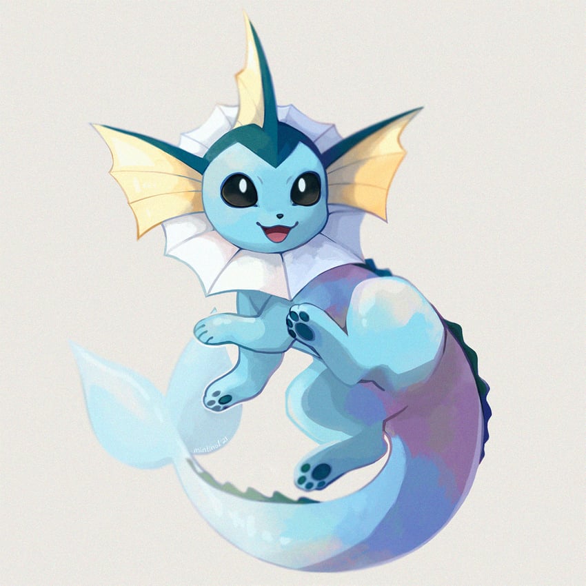 vaporeon (pokemon) drawn by mintinol