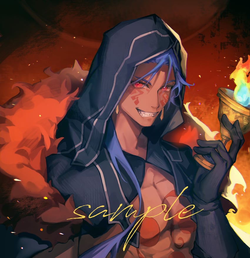 cu chulainn and cu chulainn alter (fate and 1 more) drawn by asa_achen