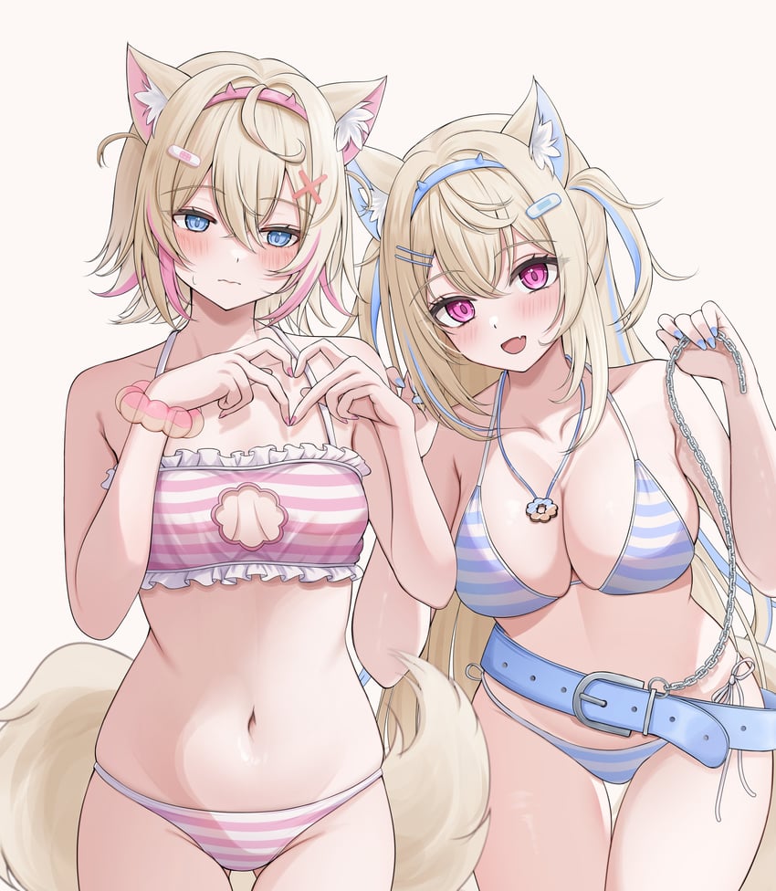 fuwawa abyssgard and mococo abyssgard (hololive and 1 more) drawn by 7nopi