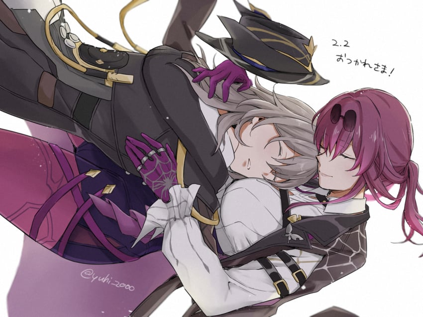 trailblazer, stelle, and kafka (honkai and 1 more) drawn by yuuhi_(arcadia)