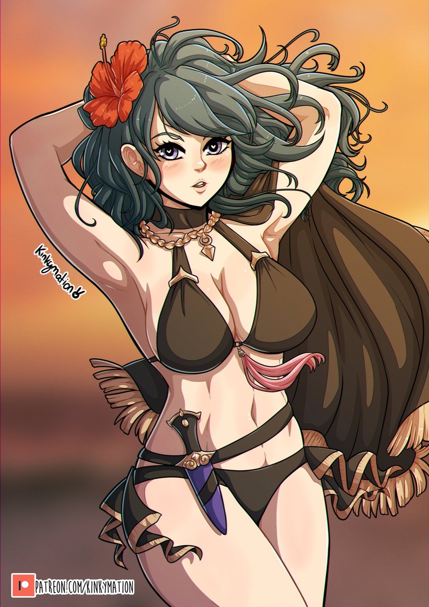 female byleth (fire emblem and 2 more) drawn by kinkymation