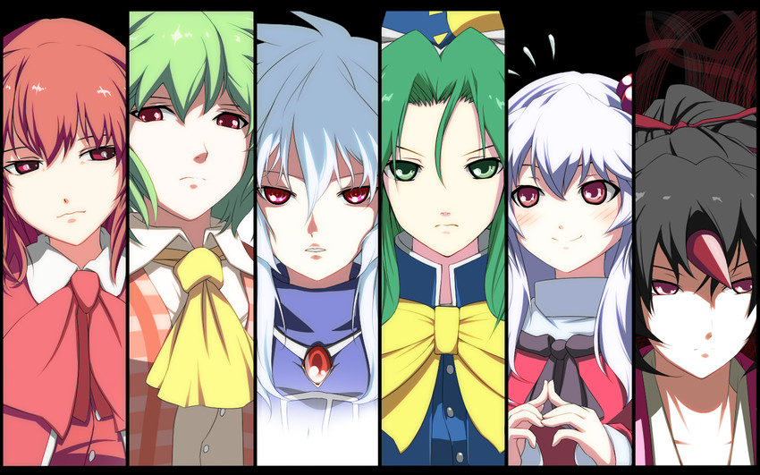 kazami yuuka, shinki, mima, okazaki yumemi, konngara, and 1 more (touhou) drawn by kugi_(kugi-xiv)