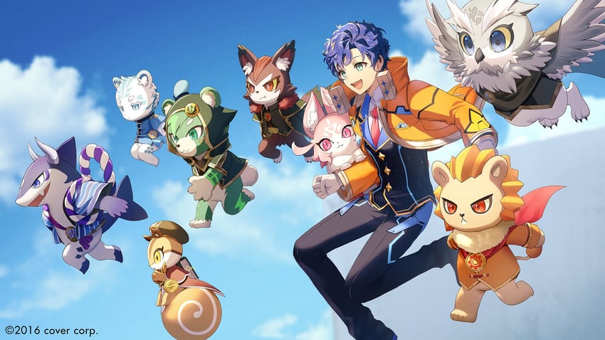 astel leda, apolleon, phruity, merck, stridon, and 4 more (holostars and 1 more) drawn by momoshiki_tsubaki