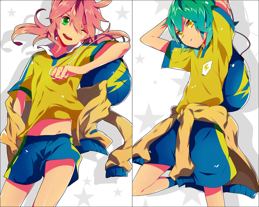 kirino ranmaru and kariya masaki (inazuma eleven and 1 more) drawn by akishima_kei