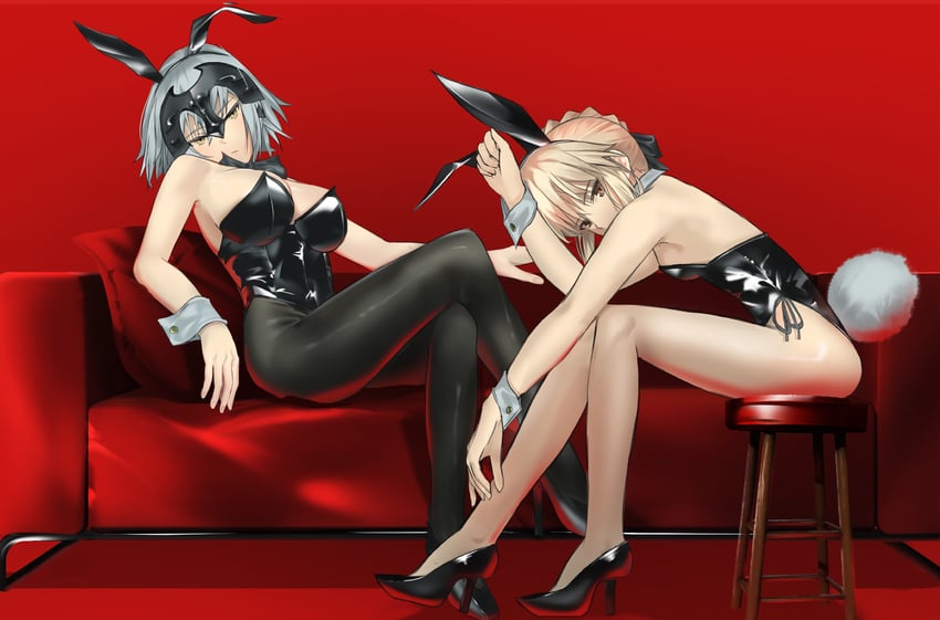 artoria pendragon, jeanne d'arc alter, and saber alter (fate and 1 more) drawn by raphael_(rglvvv)