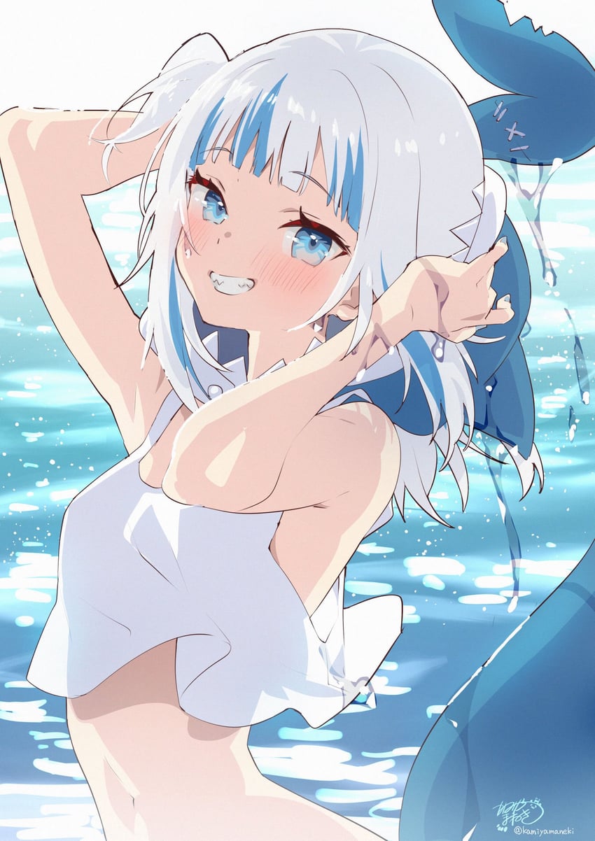 gawr gura (hololive and 1 more) drawn by kamiya_maneki