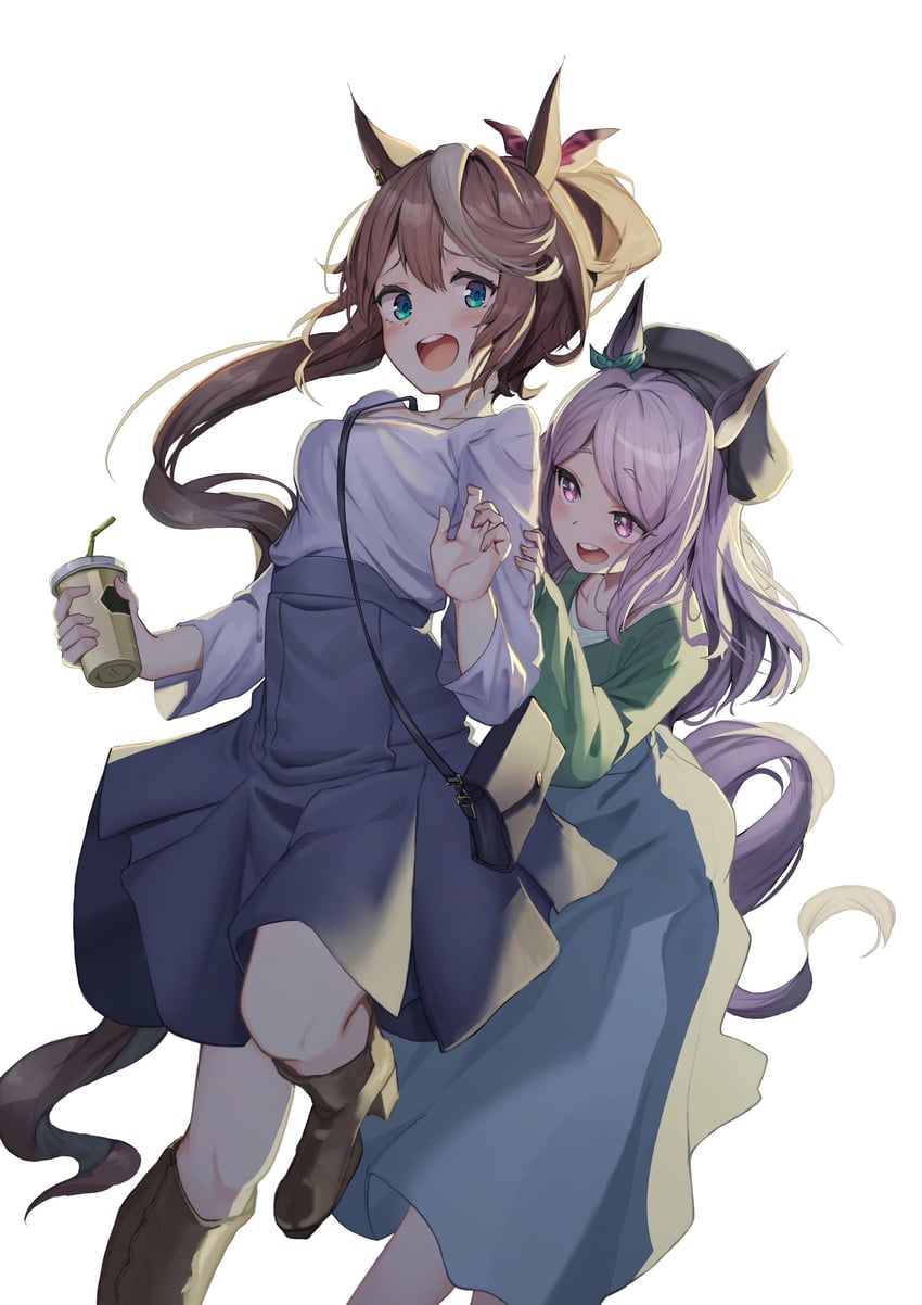 mejiro mcqueen and tokai teio (umamusume) drawn by tsujiya_okuyasu