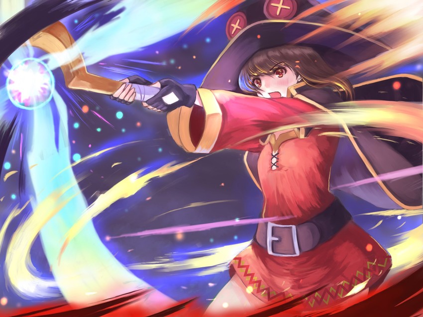 megumin (kono subarashii sekai ni shukufuku wo!) drawn by manabu-san