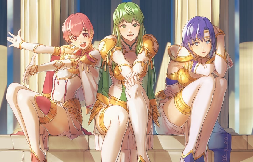 palla, catria, and est (fire emblem and 2 more) drawn by aduti_momoyama