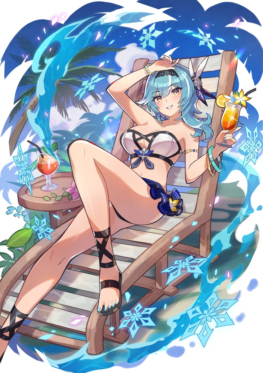 eula (genshin impact) drawn by saylamars