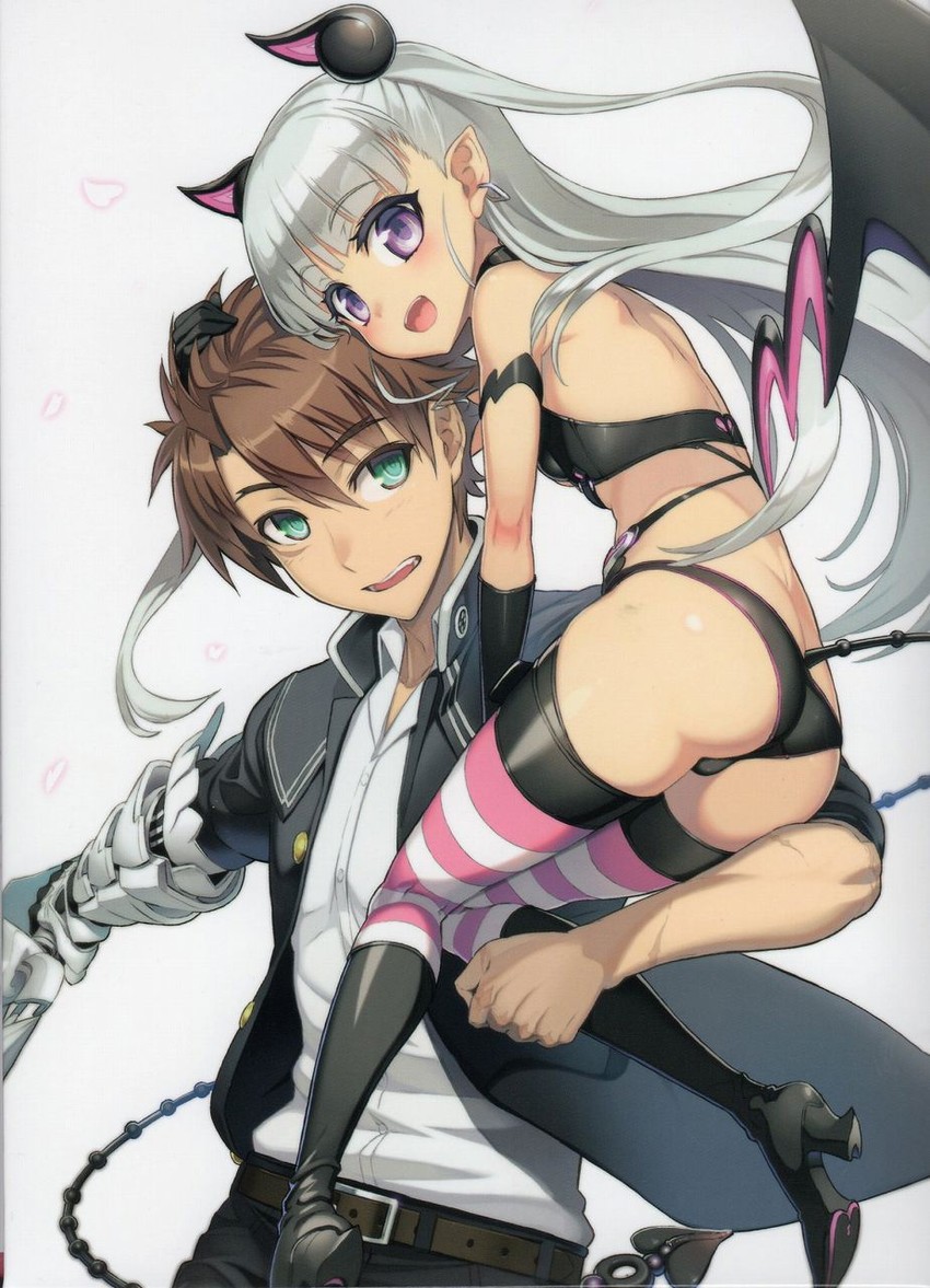 naruse maria and toujou basara (shinmai maou no testament) drawn by ookuma_nekosuke