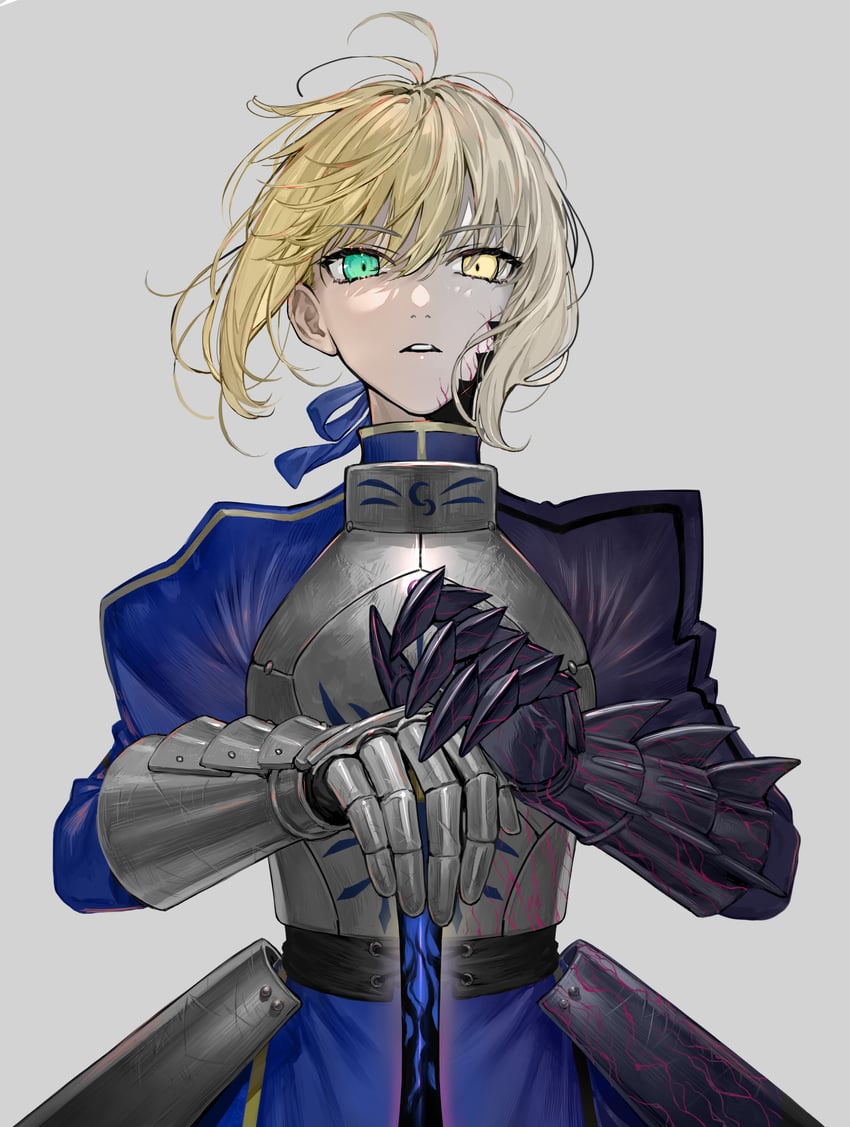 artoria pendragon, saber, and saber alter (fate and 2 more) drawn by nipi27