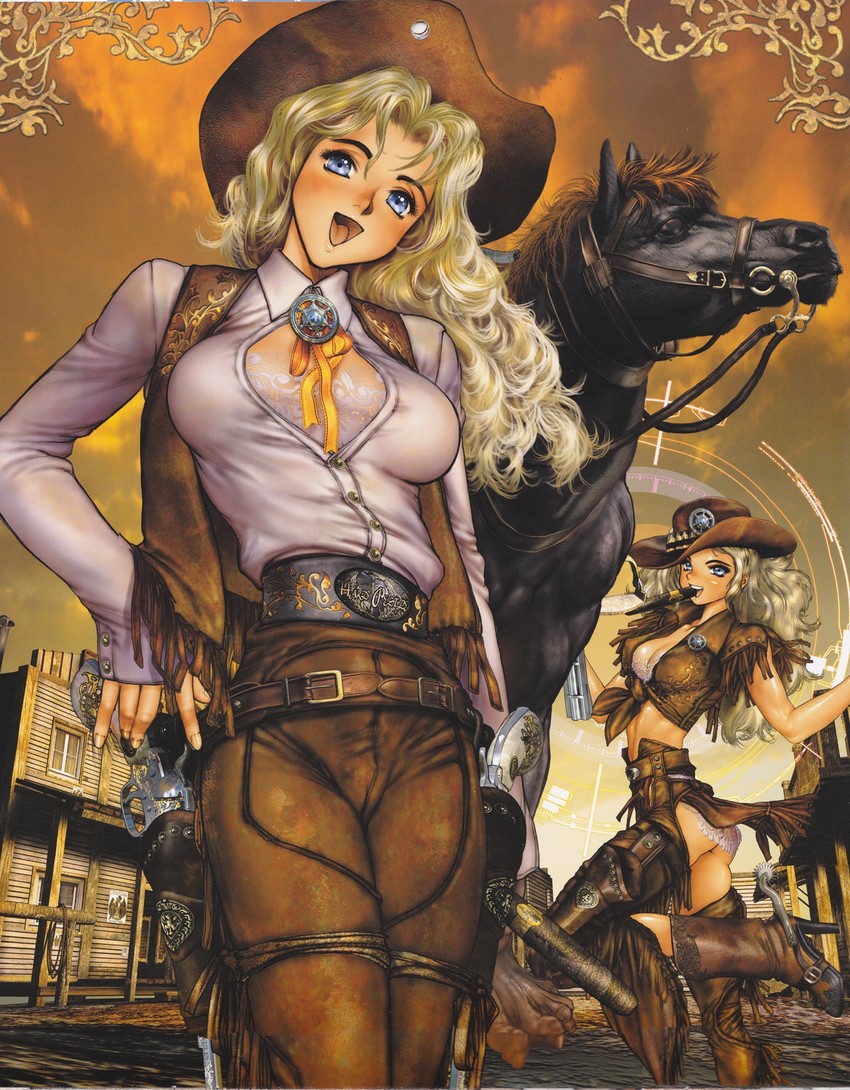 juliona trans (wild wet west and 1 more) drawn by shirow_masamune