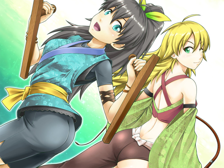 hoshii miki and ganaha hibiki (idolmaster) drawn by doku_hebi