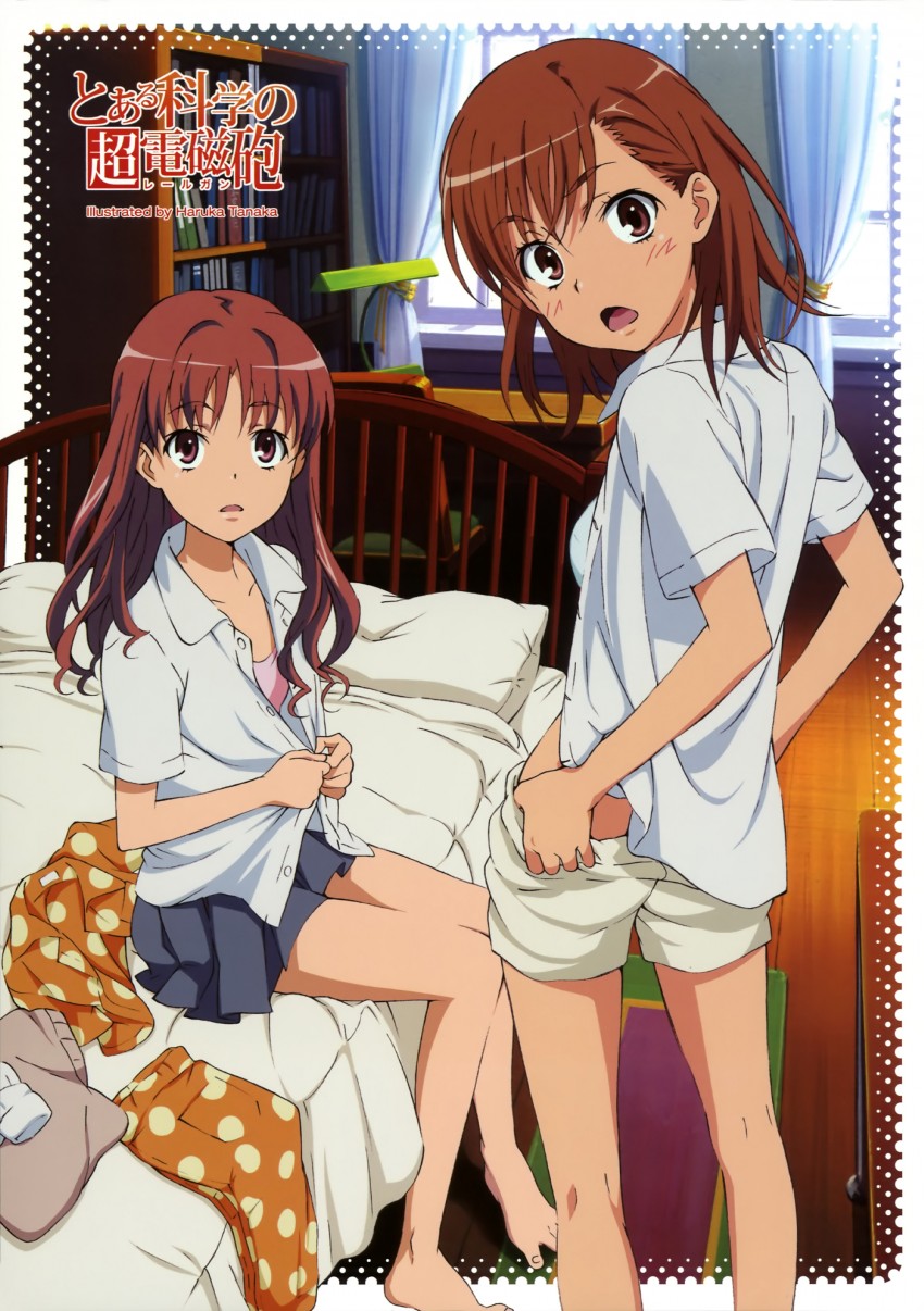 misaka mikoto and shirai kuroko (toaru majutsu no index and 1 more) drawn by tanaka_haruka