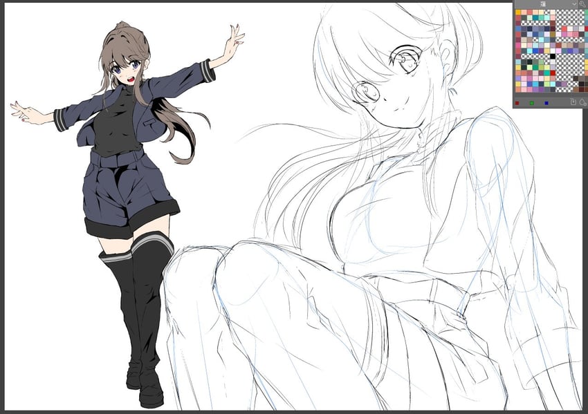 fujishima megumi (love live! and 1 more) drawn by rakinegimagi