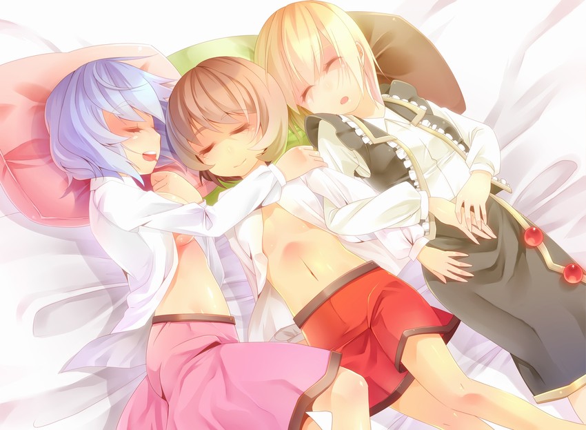lunasa prismriver, merlin prismriver, and lyrica prismriver (touhou) drawn by nomu_(29_nom)