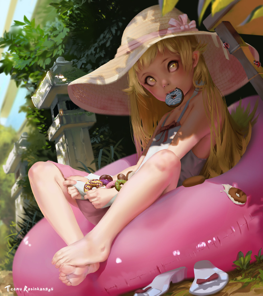 oshino shinobu (monogatari and 1 more) drawn by teemu_taiga