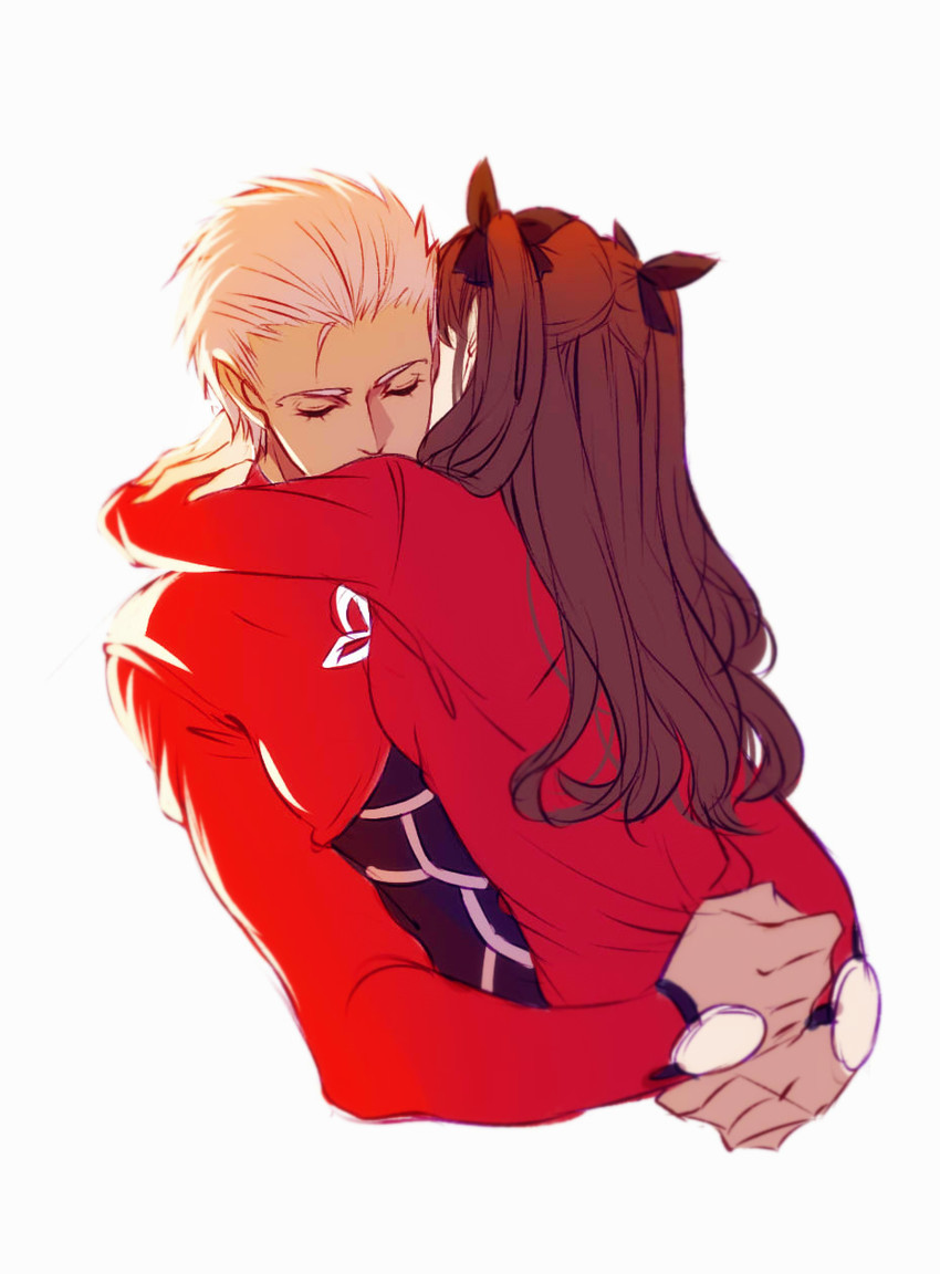 tohsaka rin and archer (fate and 1 more) drawn by yaoshi_jun