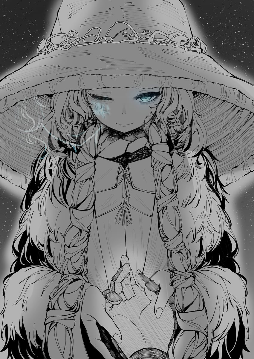 ranni the witch and tarnished (elden ring) drawn by hemuling