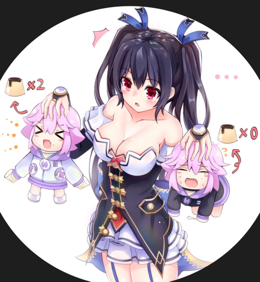 neptune, noire, and adult neptune (neptune) drawn by giga-tera