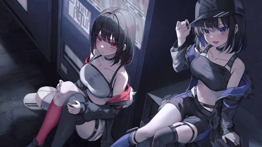 marlene and debi (black survival and 1 more) drawn by gyogyog