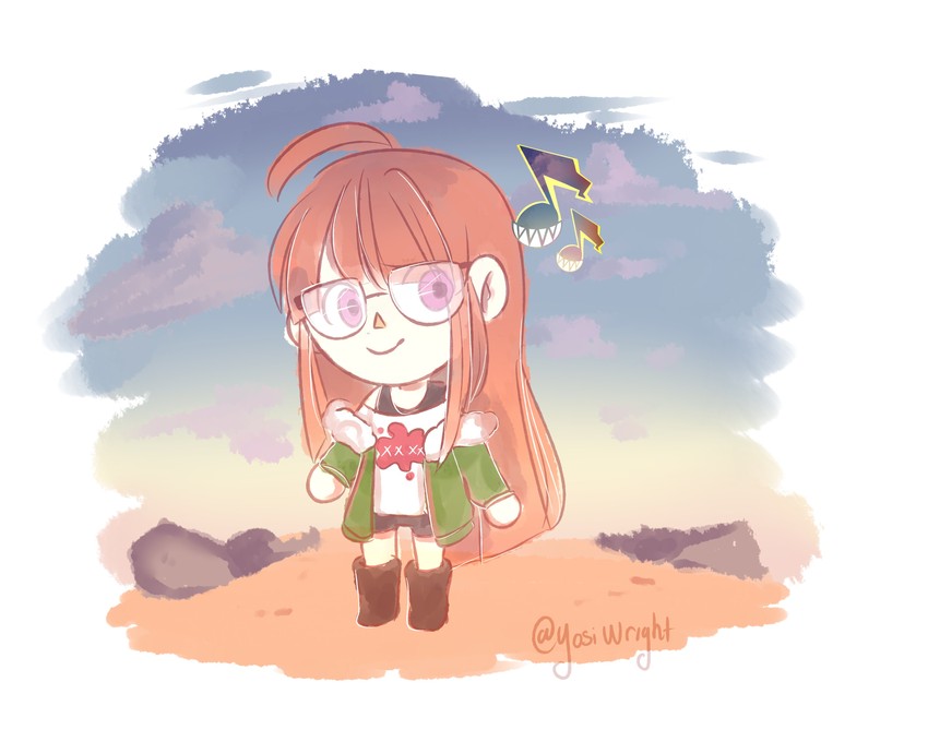 sakura futaba (persona and 2 more) drawn by yosiwright