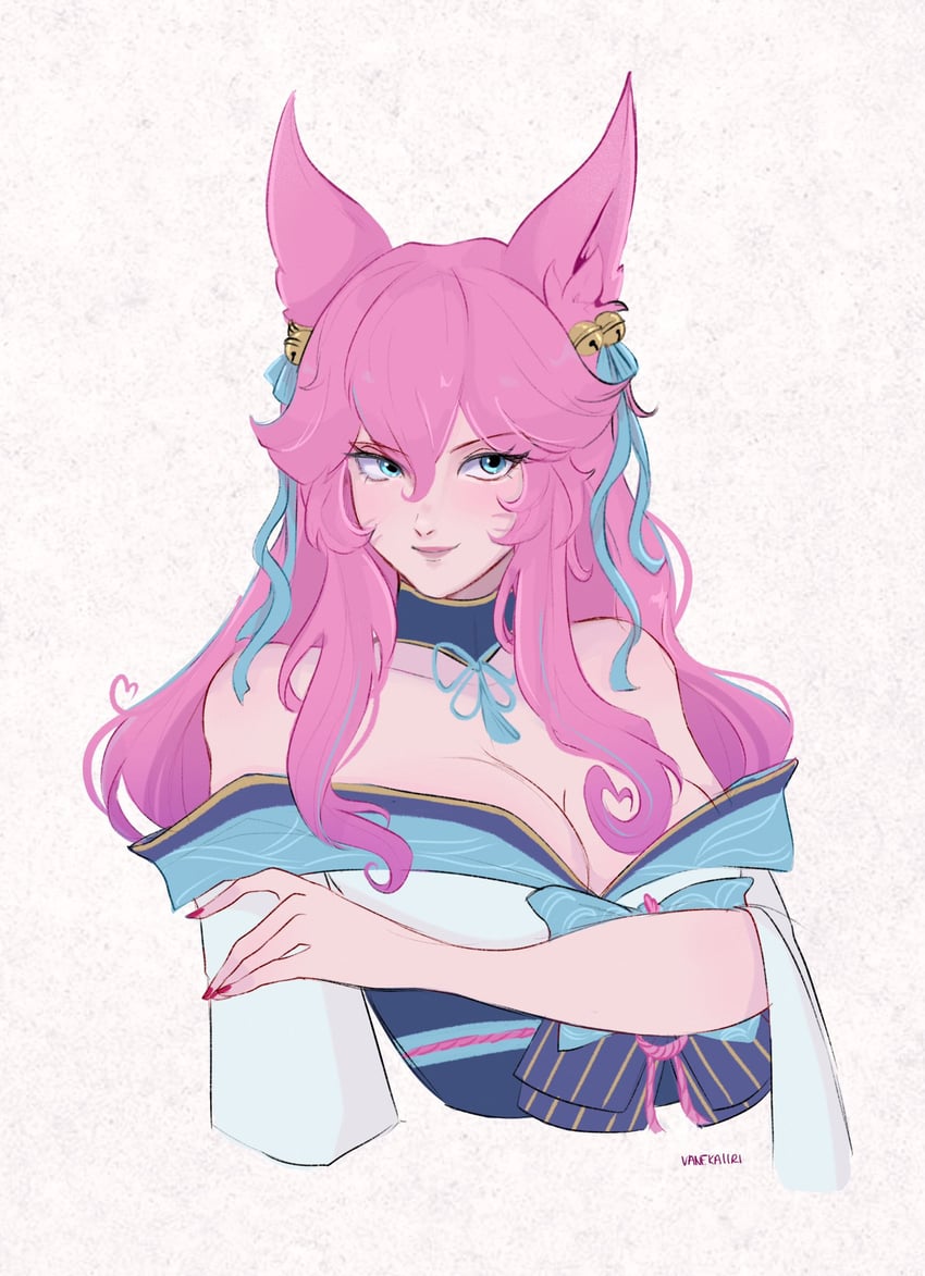 ahri and spirit blossom ahri (league of legends) drawn by vanekairi