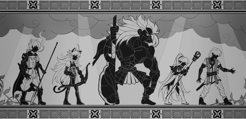 medea, atalanta, heracles, hector, medea lily, and 1 more (fate and 2 more) drawn by higureroom