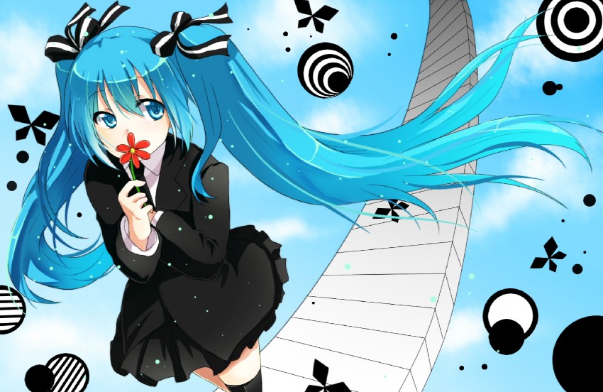 hatsune miku (vocaloid and 1 more) drawn by aosane