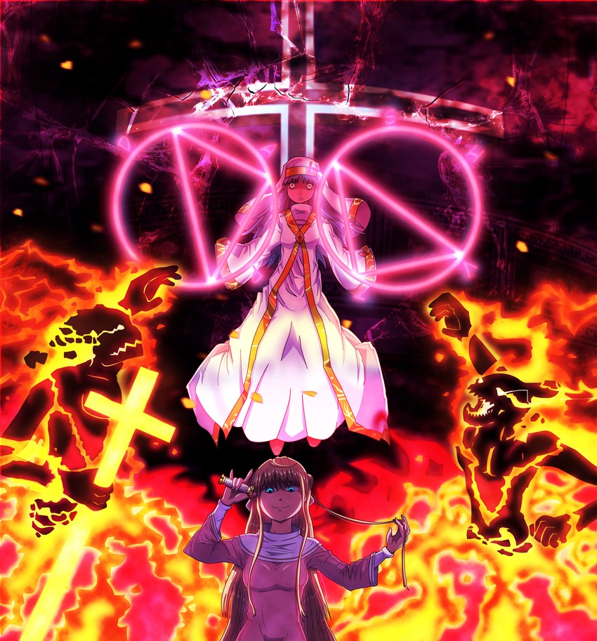 laura stuart, index, and innocentius (toaru majutsu no index and 1 more) drawn by gazing_eye