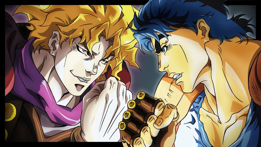 dio brando and jonathan joestar (jojo no kimyou na bouken and 2 more) drawn by grandguerrilla