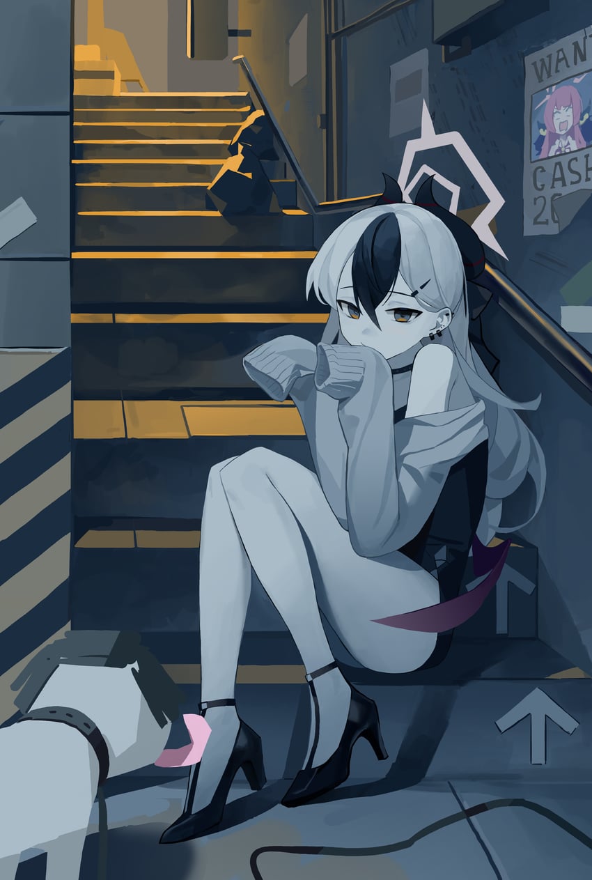 sensei, doodle sensei, kayoko, and aru (blue archive) drawn by fanshuimucishen