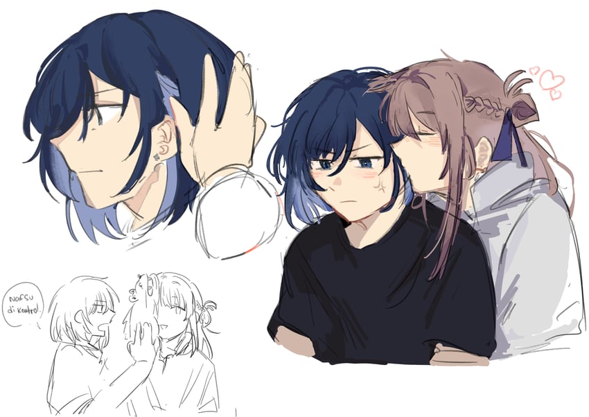 miyagi shiori and sendai hazuki (shuuniichido classmate wo kau hanashi) drawn by brchyura