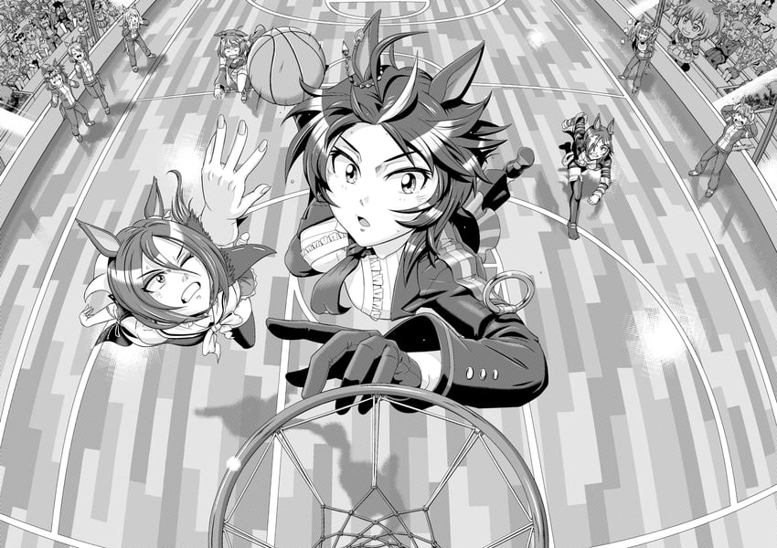 trainer, daiwa scarlet, mejiro mcqueen, vodka, seiun sky, and 7 more (umamusume and 1 more) drawn by raijoman