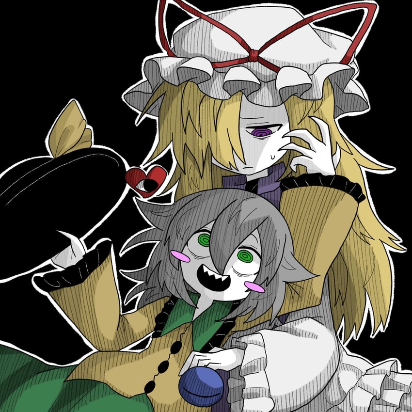 komeiji koishi and yakumo yukari (touhou and 1 more) drawn by zunusama