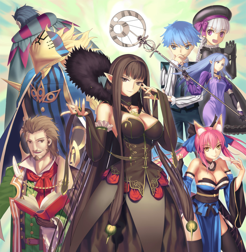 tamamo, tamamo no mae, medea, gilles de rais, nursery rhyme, and 4 more (fate and 5 more) drawn by tsukikanade