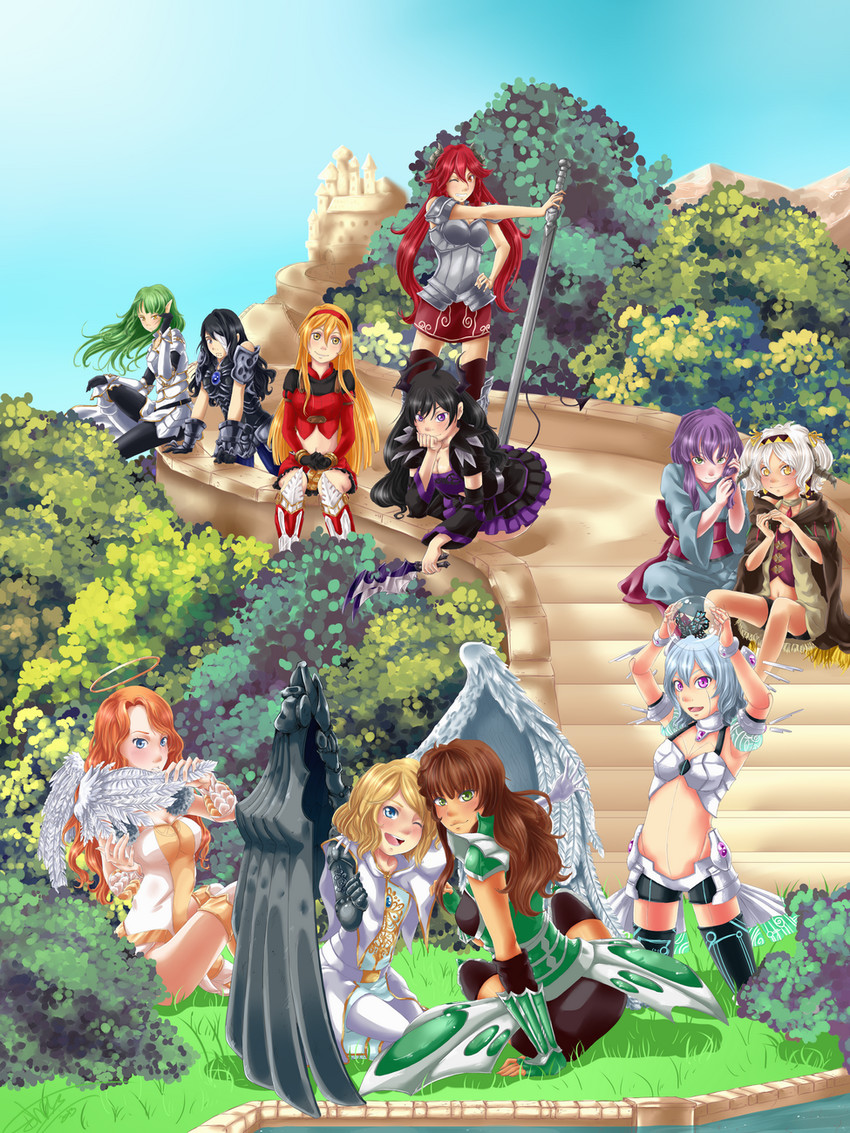 cassie, alpha, isabelle, cecilia, rynn, and 6 more (original) drawn by choi_rira