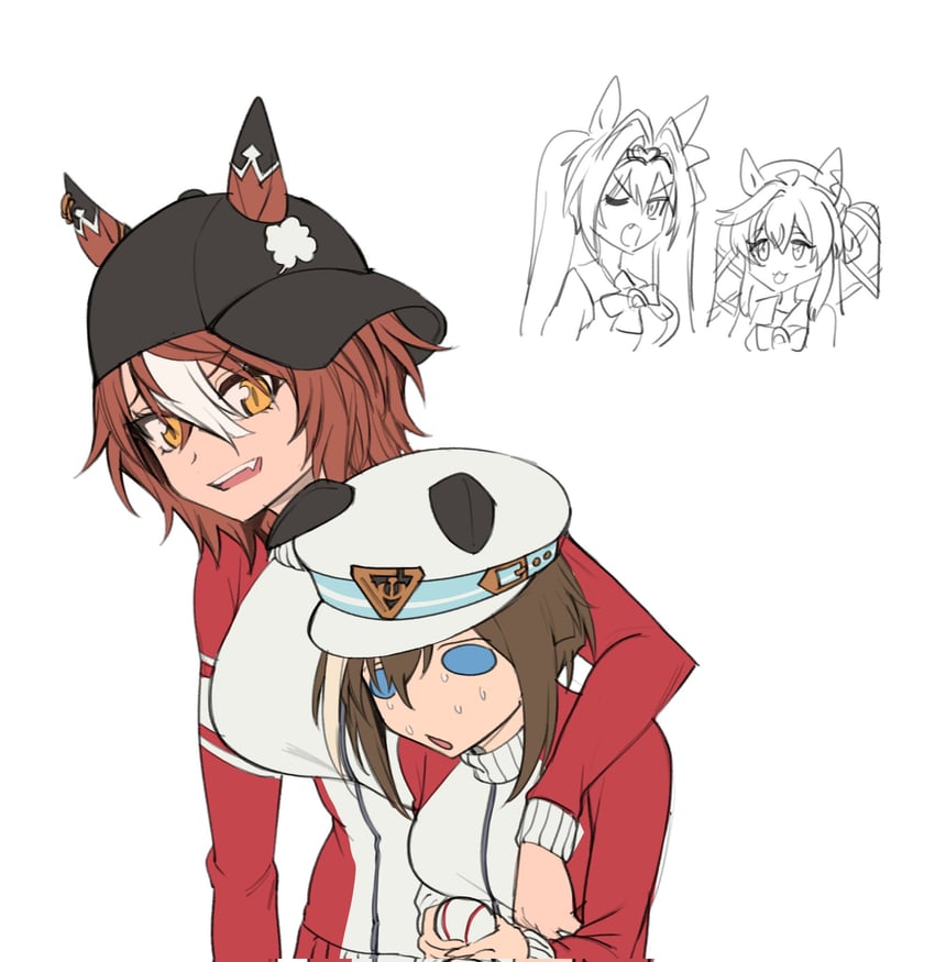 daiwa scarlet, cheval grand, vivlos, and daiwa major (original and 1 more) drawn by fukuro_(maruaru00)
