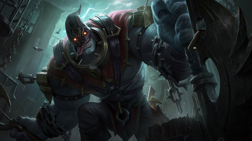 dr. mundo and executioner mundo (league of legends) drawn by marie_magny