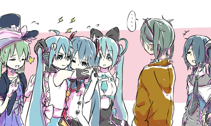 hatsune miku and magical mirai miku (vocaloid and 2 more) drawn by tororo51681849
