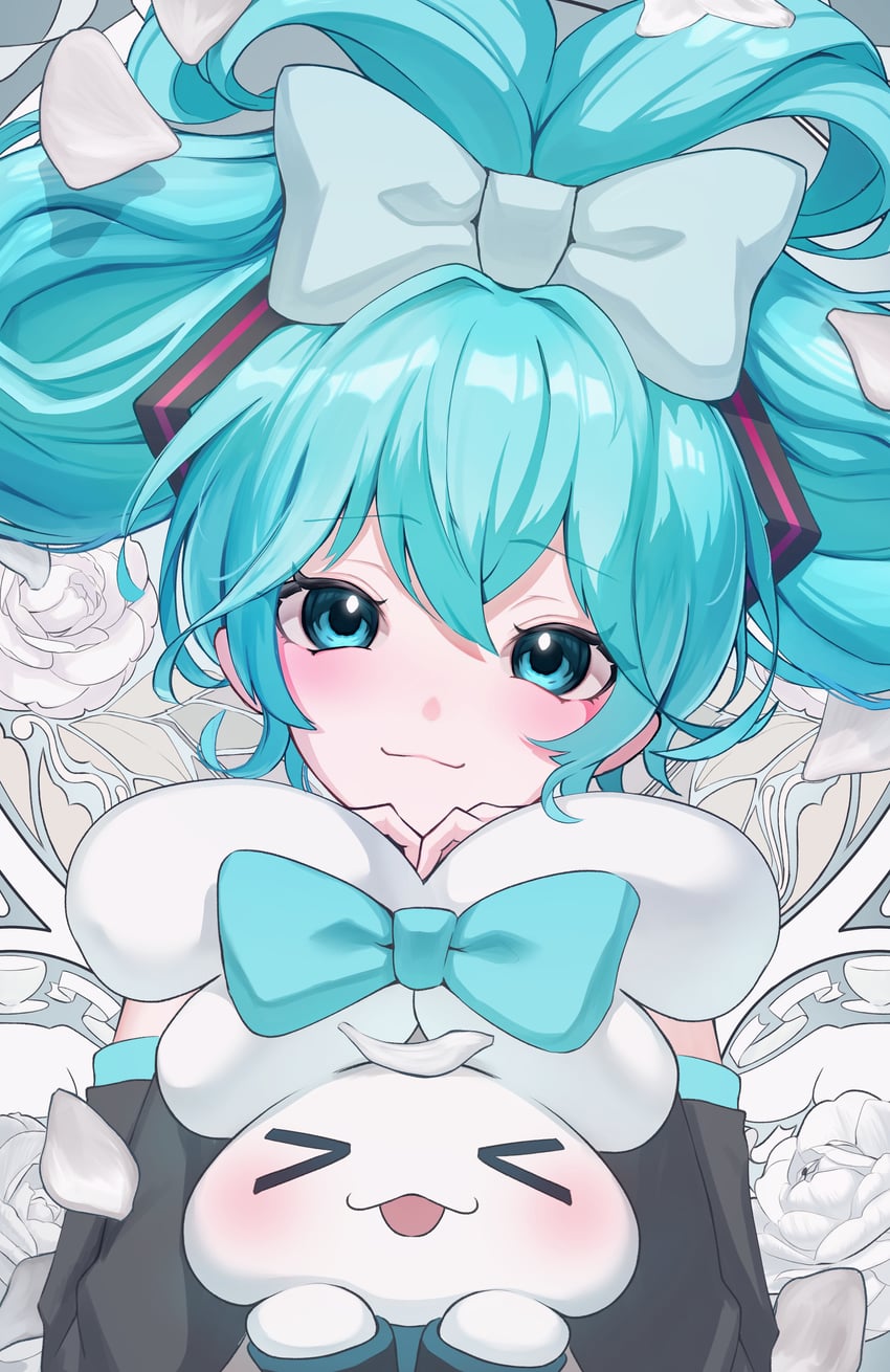 hatsune miku, cinnamoroll, and cinnamiku (vocaloid and 2 more) drawn by shafurakafusha