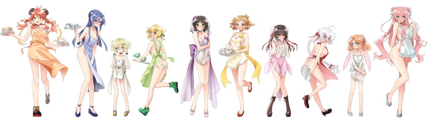yukine chris, tachibana hibiki, akatsuki kirika, tsukuyomi shirabe, kazanari tsubasa, and 5 more (senki zesshou symphogear) drawn by lanlanlap